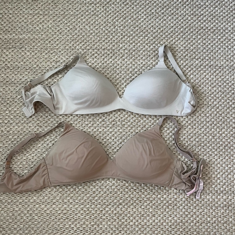 Victoria's Secret Cream and Tan Bras